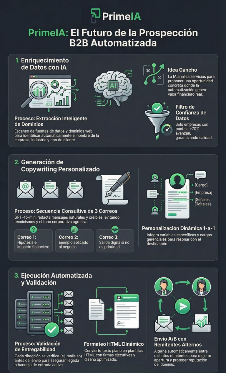 Así construimos en PrimeIA un sistema de prospección B2B con IA